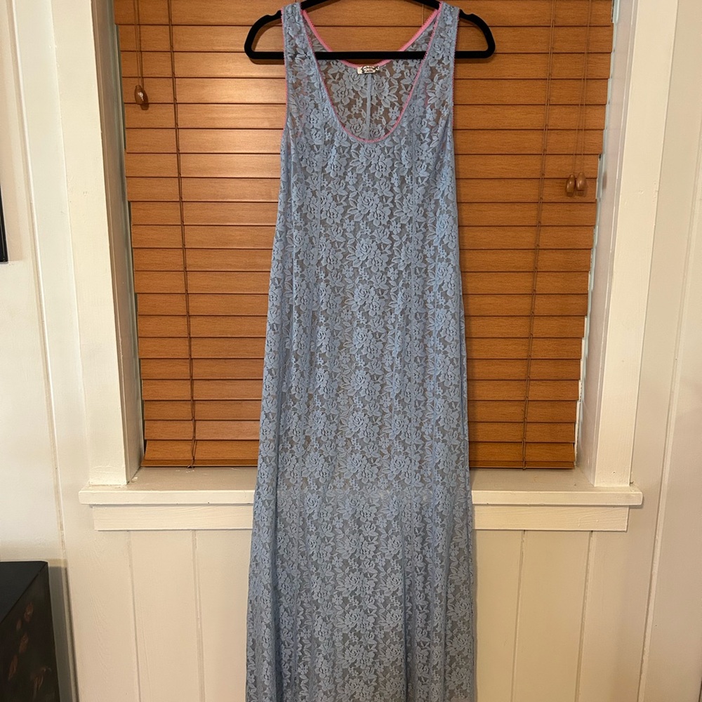 FP - Blue Lace Maxi Dress